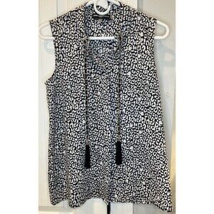 Women's Karl Lagerfeld Paris Sleeveless Tassled Blouse - Size S